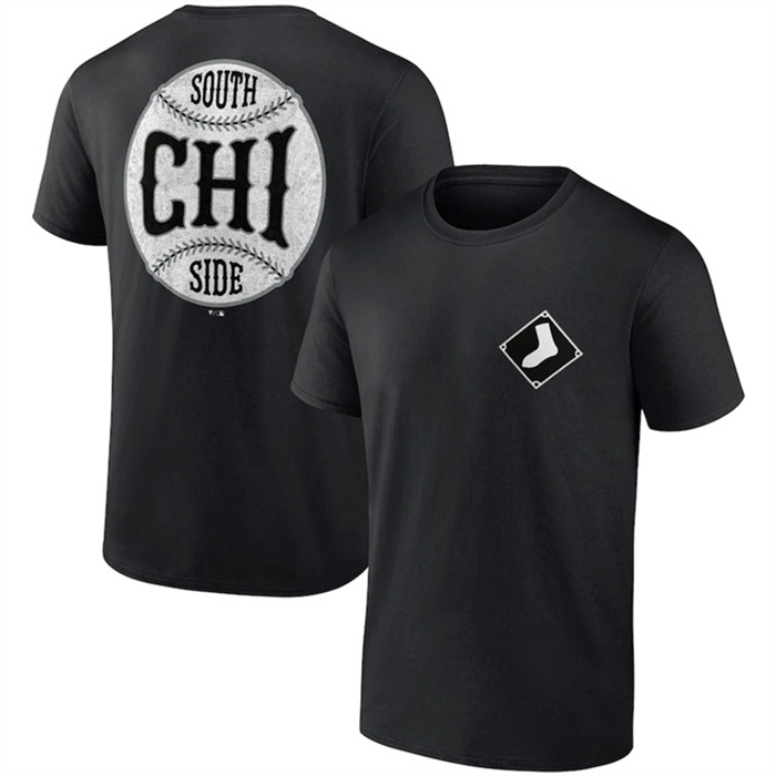 Men's Chicago White Sox Black Iconic Bring It T-Shirt Men's Chicago White Sox Black Iconic Bring It T-Shirt